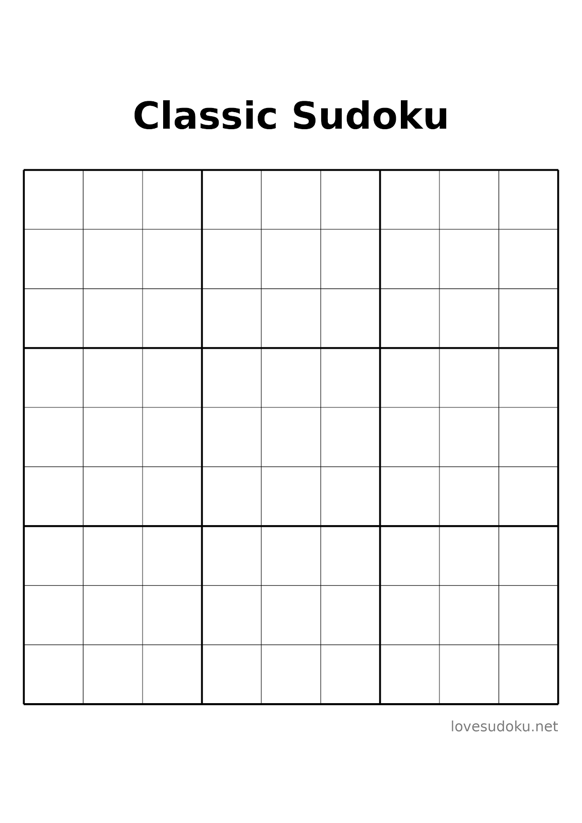 object of sudoku